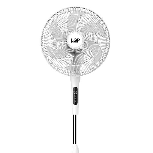 Εικόνα της Ανεμιστήρας LGP Round Base Stand Fan 55W 40cm με Τηλεχειριστήριο & Χρονοδιακόπτη White