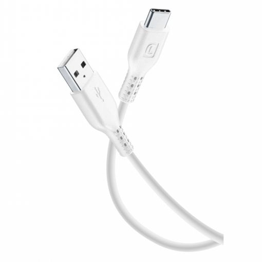 Εικόνα της Καλώδιο Cellular Line USB-A to USB-C 0.6m White