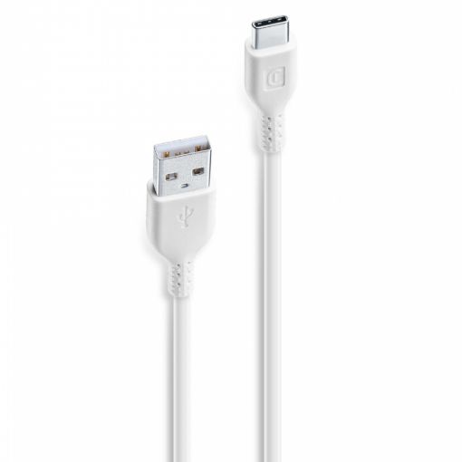 Εικόνα της Καλώδιο Cellular Line USB-A to USB-C 0.6m White