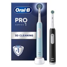 Εικόνα της Ηλεκτρικές Οδοντόβουρτσες Oral-B Pro Series 1 Duo (2-Pack) Black/Blue