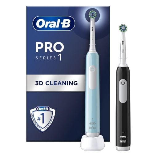 Εικόνα της Ηλεκτρικές Οδοντόβουρτσες Oral-B Pro Series 1 Duo (2-Pack) Black/Blue