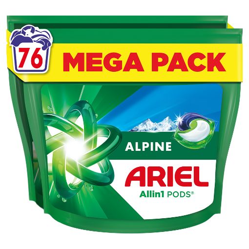 Εικόνα της Κάψουλες Πλυντηρίου Ρούχων Ariel All-in-1 Pods+ Alpine 76τμχ