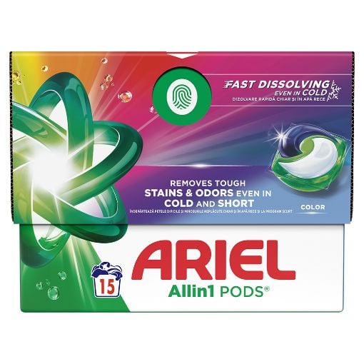 Εικόνα της Κάψουλες Πλυντηρίου Ρούχων Ariel All-in-1 Pods+ Color 15τμχ