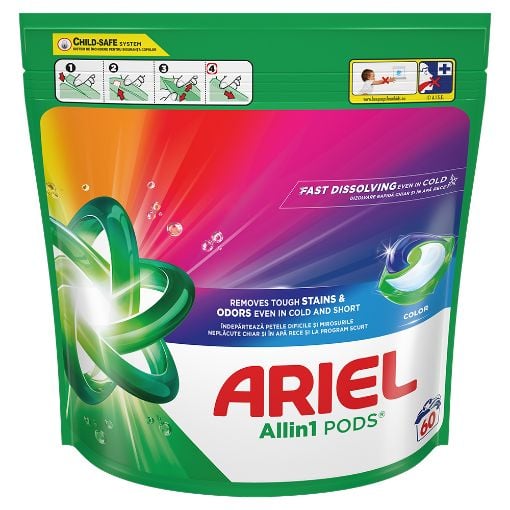 Εικόνα της Κάψουλες Πλυντηρίου Ρούχων Ariel All-in-1 Pods+ Color 60τμχ