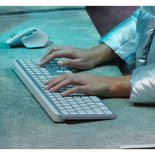 Εικόνα της Πληκτρολόγιο Logitech MX Keys S Wireless Pale Grey (US) 920-011588