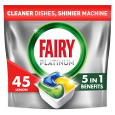 Εικόνα της Κάψουλες Πλυντηρίου Πιάτων Fairy Platinum All in One Lemon 45τμχ