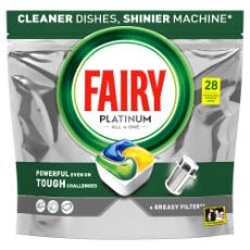 Εικόνα της Κάψουλες Πλυντηρίου Πιάτων Fairy Platinum All in One Lemon 28τμχ