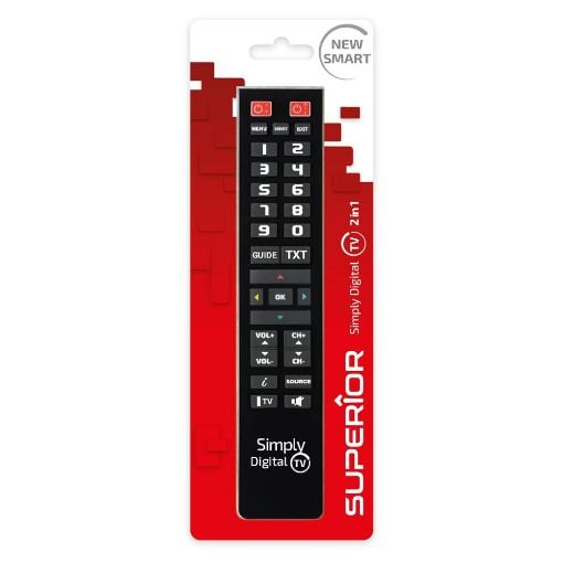 Εικόνα της Τηλεχειριστήριο Universal Superior Simply Digital TV 2in1 PC Programmable Black SUPTPB015