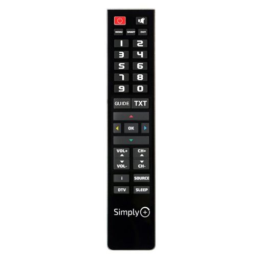 Εικόνα της Τηλεχειριστήριο Τηλεόρασης Universal Superior Simply+ PC Programmable Black SUPTPB016