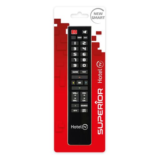 Εικόνα της Τηλεχειριστήριο Universal Superior Hotel TV PC Programmable Black SUPTPB013