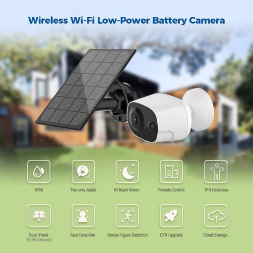 Εικόνα της Outdoor Wireless IP Camera AxRed SOL-300 με Ηλιακό Πάνελ 3MP