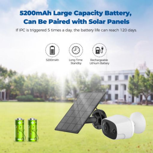 Εικόνα της Outdoor Wireless IP Camera AxRed SOL-300 με Ηλιακό Πάνελ 3MP