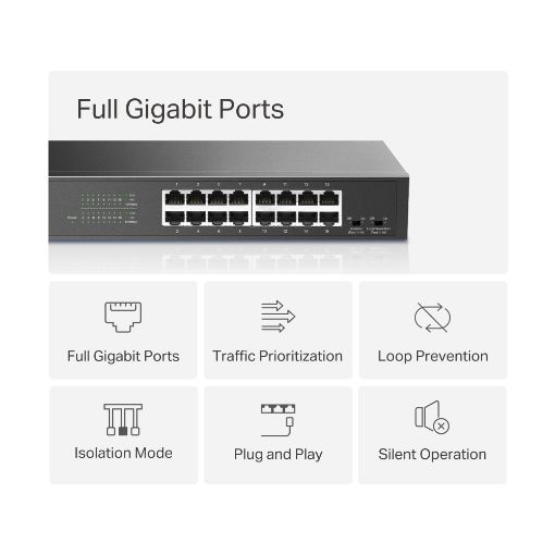 Εικόνα της Switch Mercusys MS116GS 16-Port Gigabit 10/100/1000Mbps