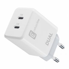 Εικόνα της Φορτιστής Cellular Line 2 x USB-C PD 35W White ACHIPHUSB2PD35WW