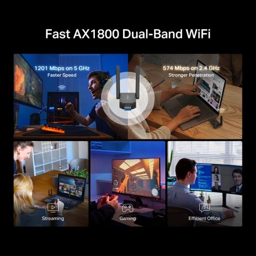 Εικόνα της Wi-Fi USB Adapter Mercusys MA72XH High Gain AX1800 Dual-Band