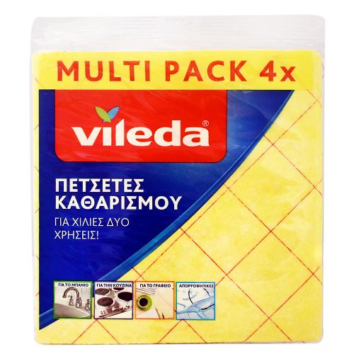 Εικόνα της Σετ Σπογγοπετσέτες Vileda MultiPack 4τμχ 179682