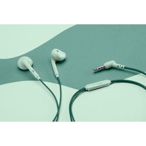 Εικόνα της Handsfree Cellular Line Style Color Slug Jack 3.5mm Green SLUGSMARTG