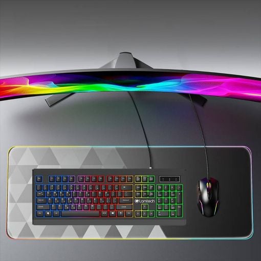 Εικόνα της Πληκτρολόγιο Lamtech Full Size Rainbow Backlight (GR) Black LAM021325