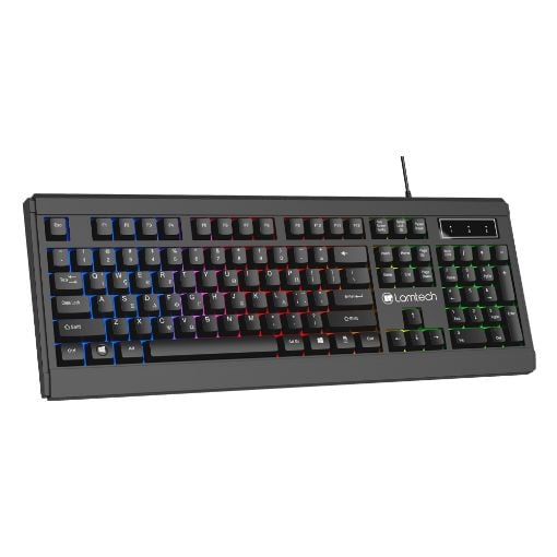 Εικόνα της Πληκτρολόγιο Lamtech Full Size Rainbow Backlight (GR) Black LAM021325