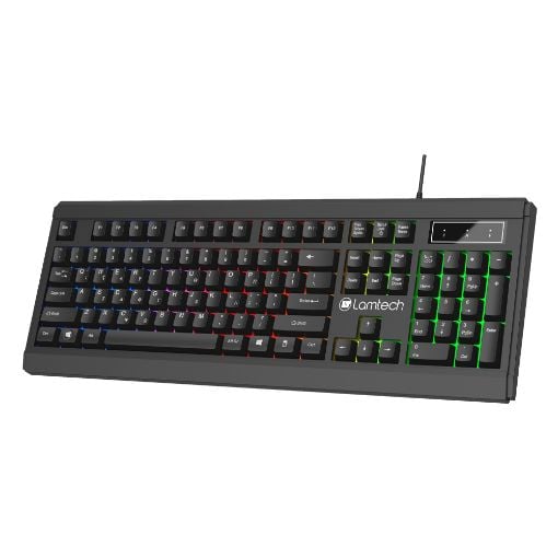 Εικόνα της Πληκτρολόγιο Lamtech Full Size Rainbow Backlight (GR) Black LAM021325