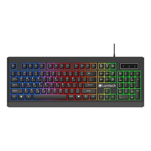 Εικόνα της Πληκτρολόγιο Lamtech Full Size Rainbow Backlight (GR) Black LAM021325