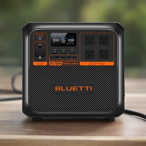 Εικόνα της Solar Portable Power Station Bluetti Premium AC180P Expandable (1440Wh) AC180P-EU-GY-BL-010
