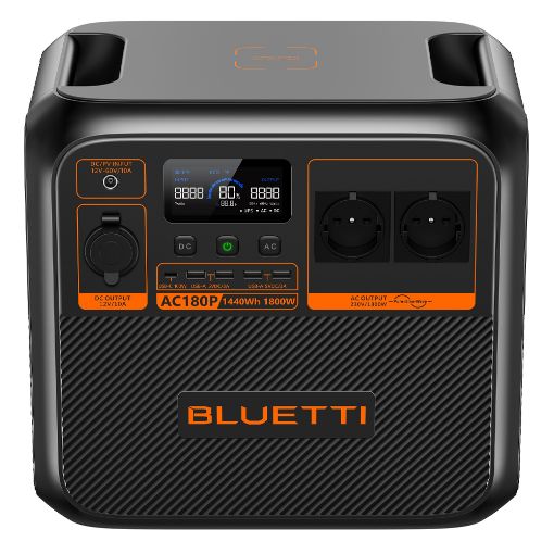 Εικόνα της Solar Portable Power Station Bluetti Premium AC180P Expandable (1440Wh) AC180P-EU-GY-BL-010