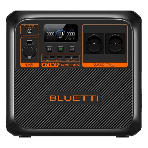 Εικόνα της Solar Portable Power Station Bluetti Premium AC180P Expandable (1440Wh) AC180P-EU-GY-BL-010