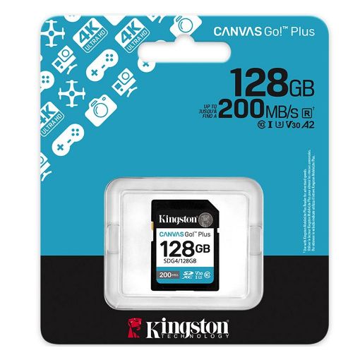 Εικόνα της Κάρτα Μνήμης SDXC Kingston Canvas Go! Plus Class 10 128GB SDG4/128GB