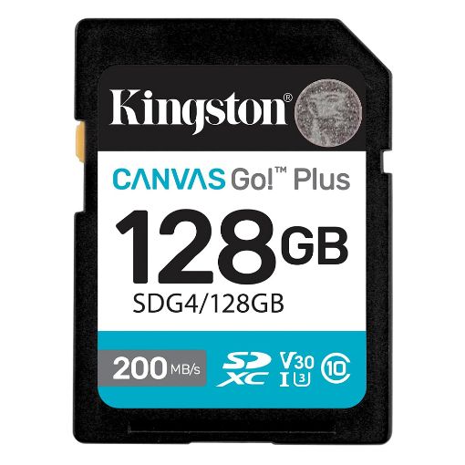 Εικόνα της Κάρτα Μνήμης SDXC Kingston Canvas Go! Plus Class 10 128GB SDG4/128GB