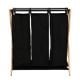 Εικόνα της Καλάθι Απλύτων Estia Bamboo Essentials 3 Θέσεων 102lt 68x40x76cm Μαύρο 02-26967