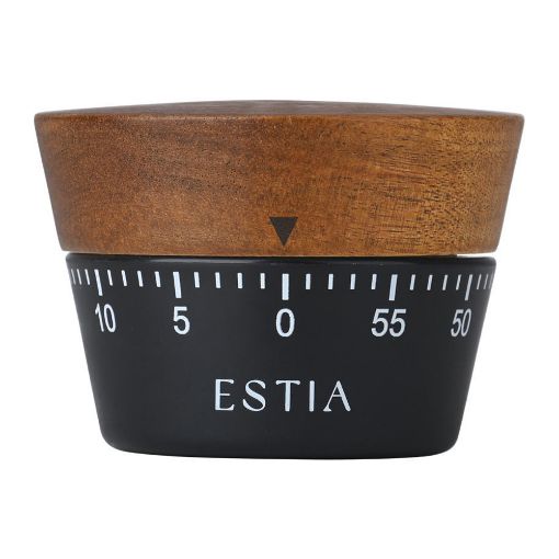 Εικόνα της Αναλογικό Χρονόμετρο Κουζίνας Estia 60 Λεπτών Μαύρο/Καφέ 01-32722
