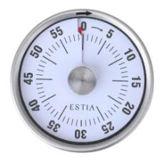 Εικόνα της Αναλογικό Χρονόμετρο Κουζίνας Estia 60 Λεπτών με Μαγνήτη Inox 01-32692