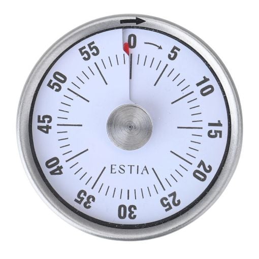 Εικόνα της Αναλογικό Χρονόμετρο Κουζίνας Estia 60 Λεπτών με Μαγνήτη Inox 01-32692