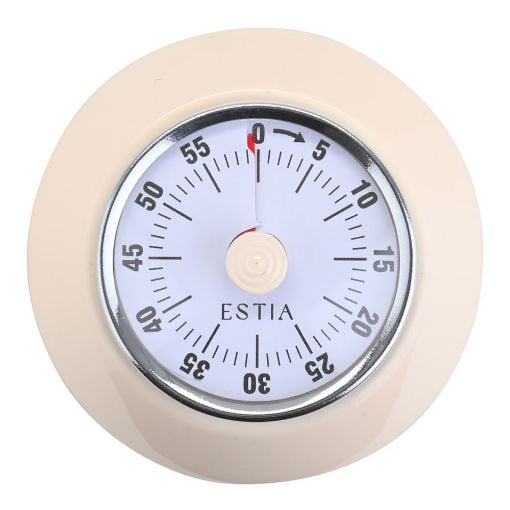 Εικόνα της Αναλογικό Χρονόμετρο Κουζίνας Estia 60 Λεπτών με Μαγνήτη Ivory 01-32708