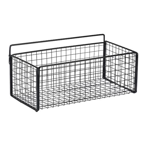 Εικόνα της Καλάθι Οργάνωσης Estia Cage Κρεμαστό Μεταλλικό 36x15x13cm Μαύρο 02-28251
