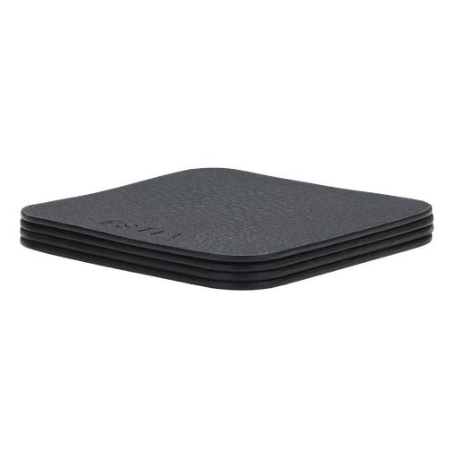 Εικόνα της Σετ Σουβέρ Estia Allure Πλαστικό 10x10cm 4τμχ Μαύρο 07-32395