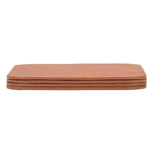 Εικόνα της Σετ Σουβέρ Estia Allure Πλαστικό 10x10cm 4τμχ Καφέ 07-32401