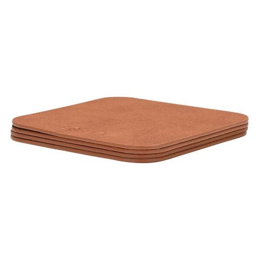 Εικόνα της Σετ Σουβέρ Estia Allure Πλαστικό 10x10cm 4τμχ Καφέ 07-32401
