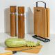 Εικόνα της Σετ Επιφάνεια Κοπής Estia Bamboo Essentials με Μεταλλική Βάση 4 τμχ Καφέ 01-20804