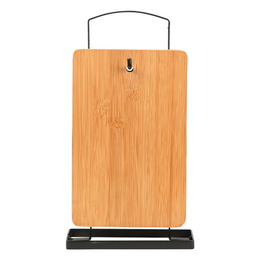 Εικόνα της Σετ Επιφάνεια Κοπής Estia Bamboo Essentials με Μεταλλική Βάση 4 τμχ Καφέ 01-20804