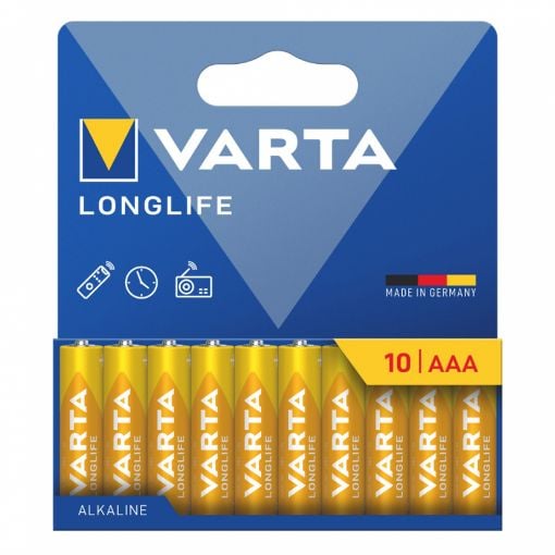 Εικόνα της Αλκαλικές Μπαταρίες AAA Varta LongLife 1.5V 10τμχ 4103