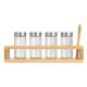 Εικόνα της Σετ Δοχεία Μπαχαρικών Estia Bamboo Essentials Γυάλινα με Μεταλλικό Καπάκι, Βάση και Κουτάλι 5 τμχ 01-28763