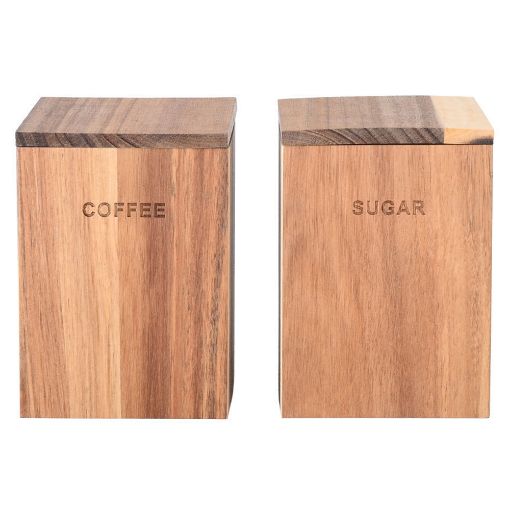 Εικόνα της Δοχείο για Ζάχαρη Estia Allure Ξύλινο 10x14cm Καφέ 02-30063