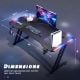 Εικόνα της Gaming Desk Lamtech RGB 140x60x75cm Black LAM980343