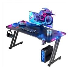 Εικόνα της Gaming Desk Lamtech RGB 140x60x75cm Black LAM980343