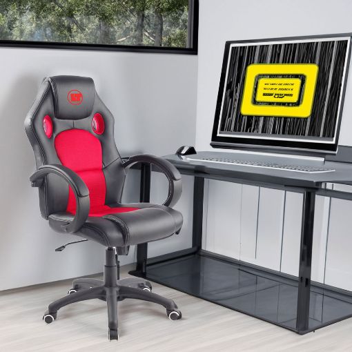 Εικόνα της Gaming Chair Lamtech Kronos Black/Red LAM021547
