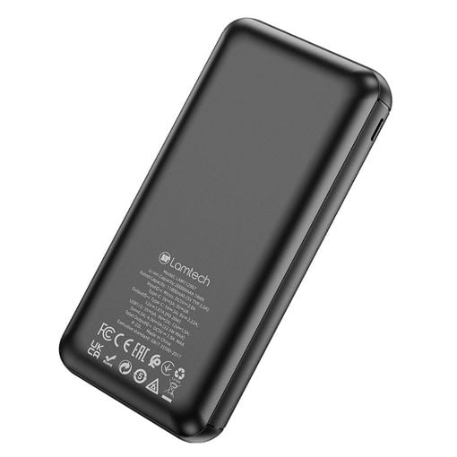 Εικόνα της Power Bank Lamtech 20000mAh 2x USB-A & USB-C Black LAM112907