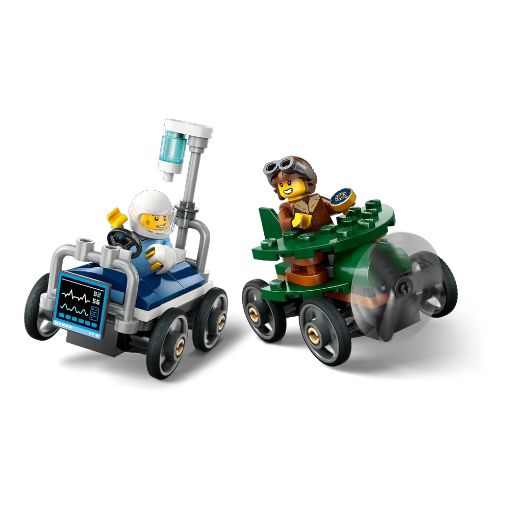 Εικόνα της LEGO City: Airplane vs. Hospital Bed Race Car Pack 60459