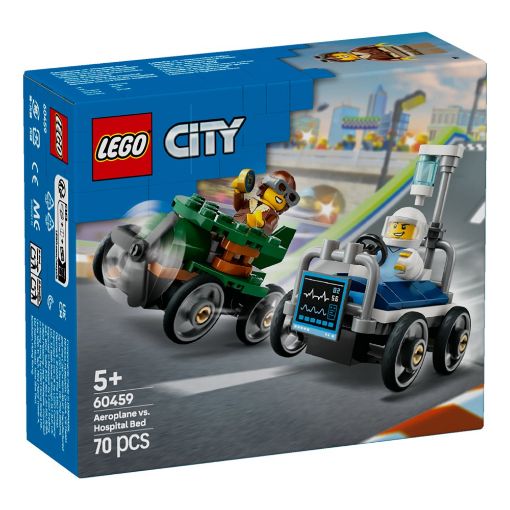Εικόνα της LEGO City: Airplane vs. Hospital Bed Race Car Pack 60459